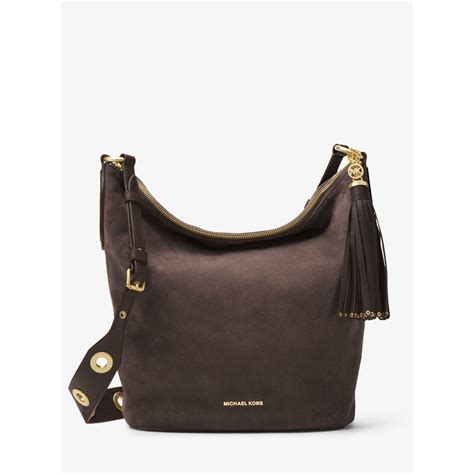 michael kors brooklyn grommet feed bag|MICHAEL Michael Kors Brooklyn Large Grommet Leather Feed .